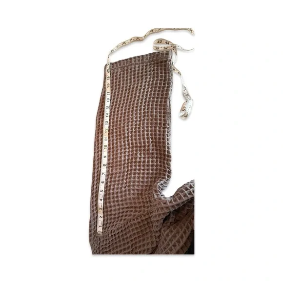 Waffle Hooded Robe Gray Taupe Size L - Gently Used, Cozy! 🛁 - Picture 5 of 9